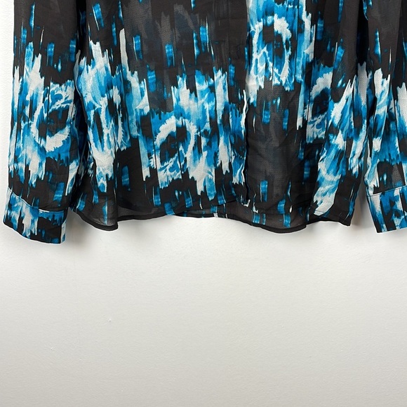 Derek Lam for design Nation blouse women size XL button down sheer lightweight - Picture 2 of 7